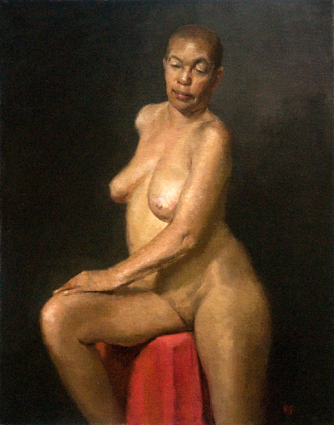 Seated African Female Nude