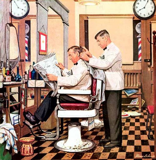 Barber Getting Haircut